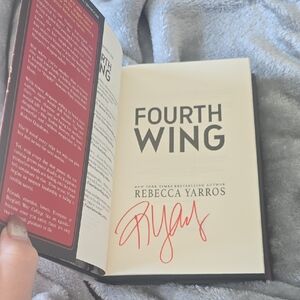 SIGNED Fourth Wing Holiday Edition by Rebecca Yarros - Black Sprayed Edges